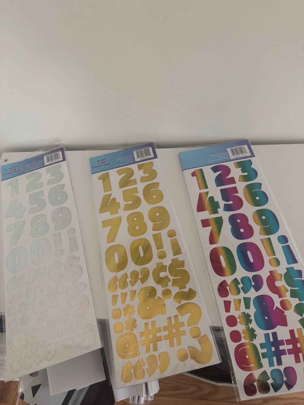 Project Letters Sticker Set — White, Gold & Rainbow - Picture 2 of 2